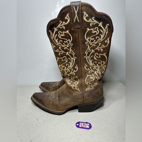 Twisted X Brown Leather Cowboy Western Boots Womens Size US 6,5 B YXP00022 - Picture 1 of 6